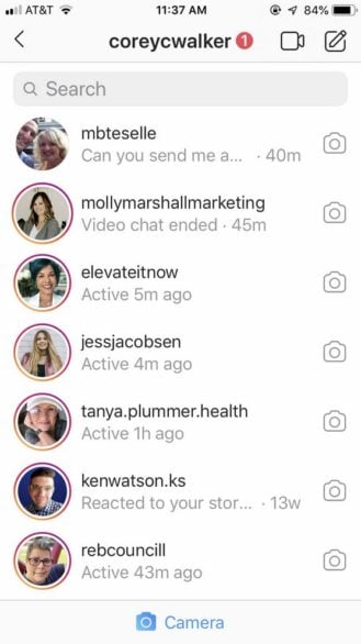 create Instagram message