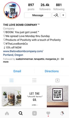 Instagram lovebombco