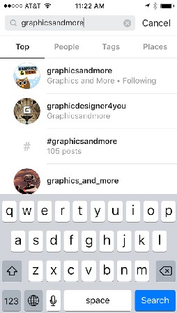 instagram searching businesses