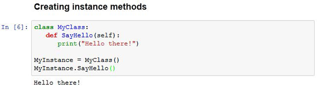 Instance methods in Python