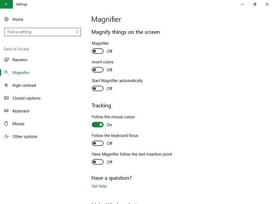 Magnifier Windows 10