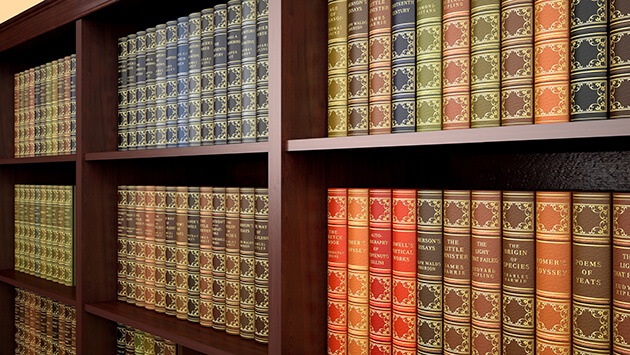 Photo of law books on shelves