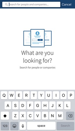 Sales Navigator app search