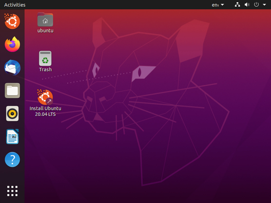 The Ubuntu LiveDVD desktop with the Install icon.