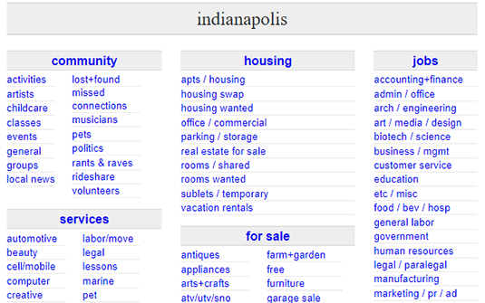 local Craigslist classifieds
