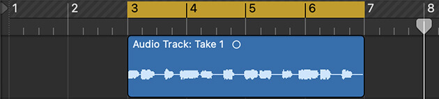 Graphic showing Logic Pro cycle mode