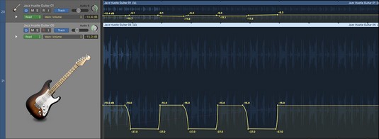 Logic Pro track automation control points