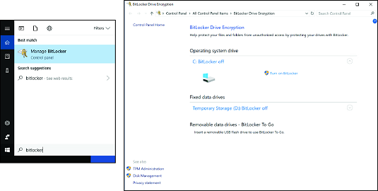 Microsoft 365 Business Bitlocker app