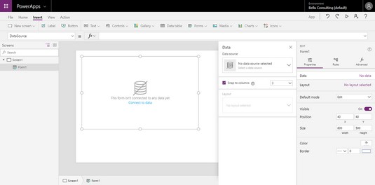 PowerApps Studio Microsoft Dynamics 365