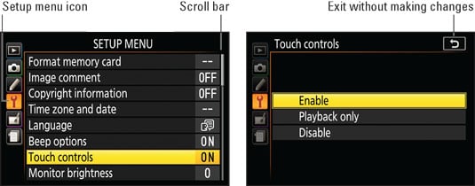 nikon-touchscreen-enable