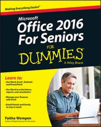Office 2016 For Seniors For Dummies book cover