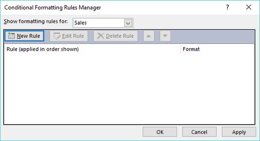 conditional formatting Access 2019