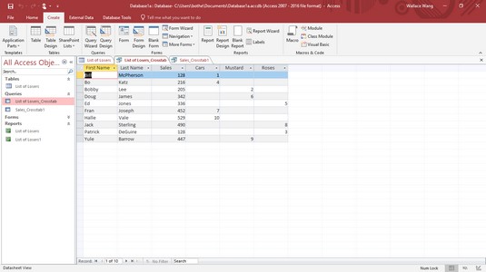 Crosstab Query calculations