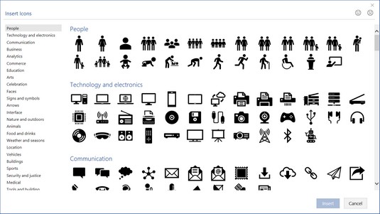 Icons library Office 2019