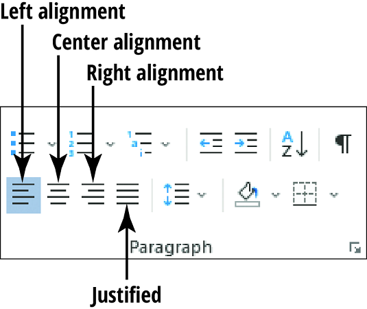 Word 2019 paragraph alignment