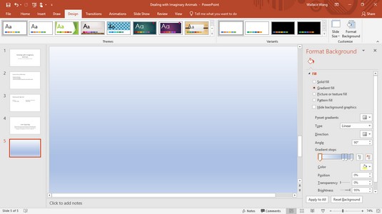 How to Change the Background in PowerPoint 2019 - dummies