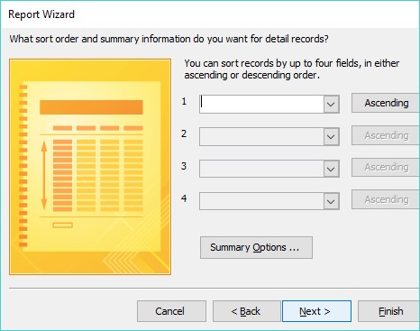 sort Access data