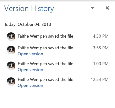 Version history Office 2019