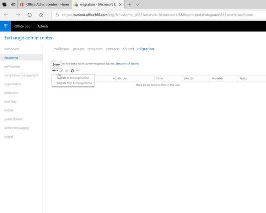 migrating mailbox data Office 365