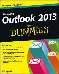 Outlook 2013 For Dummies book cover