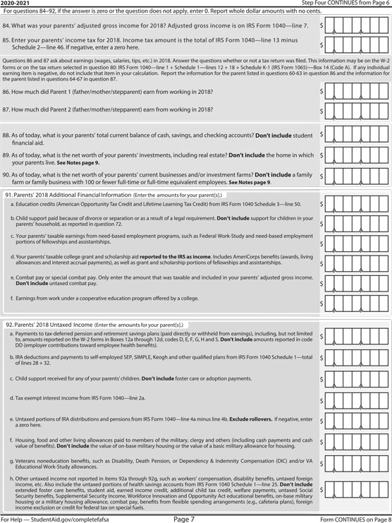 FAFSA® form