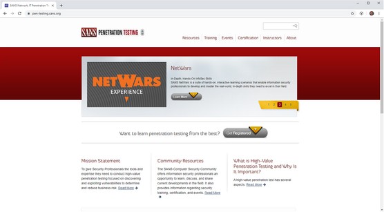 pen testing SANS.org
