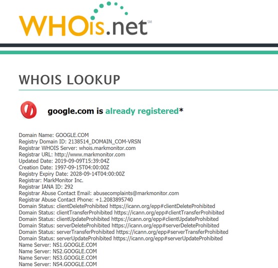 WhoIs search