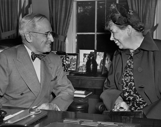 Eleanor Roosevelt with Truman