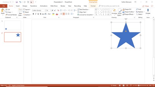 resize shape Powerpoint 2019