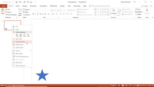 star shape Powerpoint 2019