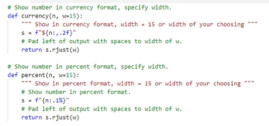 Python formatting function fixed width