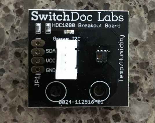 HDC1080 temperature and humidity sensor