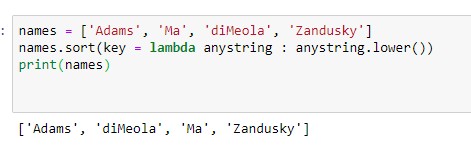 Python lambda expression