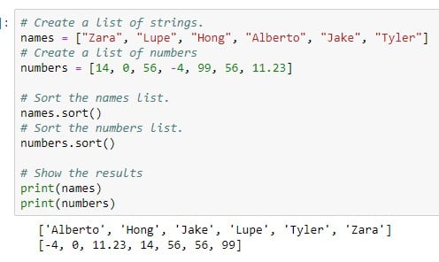 python list sort