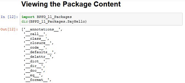 Viewing package content in Python