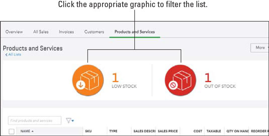 QuickBooks Online filtering