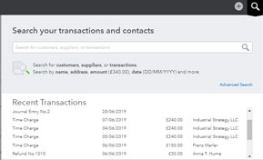 QuickBooks Online advanced search
