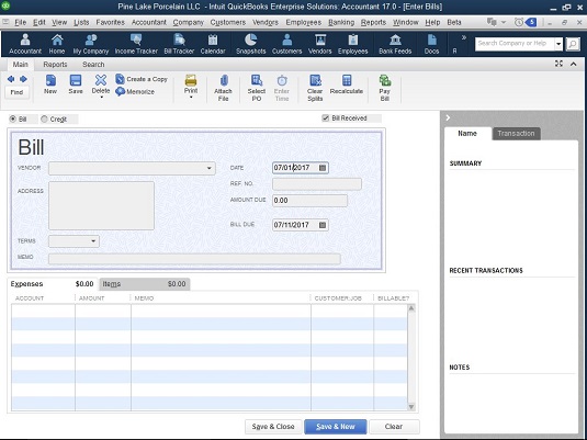 how to enter expenses in quickbooks desktop pro 2017