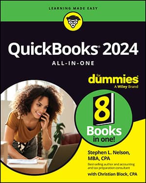 QuickBooks 2024 All-in-One For Dummies book cover