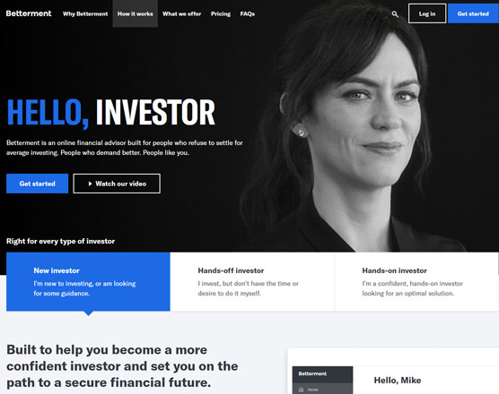 robo-advisor services from Betterment