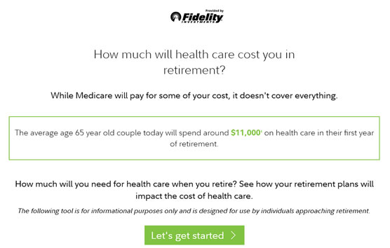 Fidelity's online tool