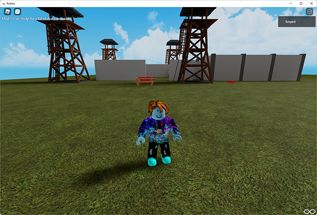 Screenshot showing the Roblox metaverse platform