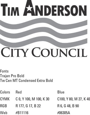 Branding sheet for political campaign