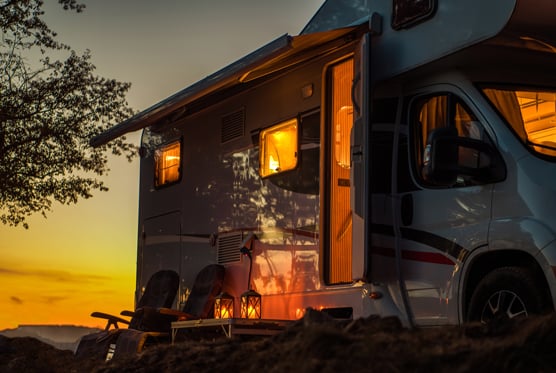 parked RV camper