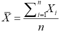 mean of a sample formula