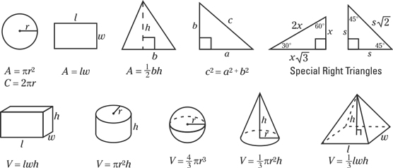 The SAT gives you these formulas.