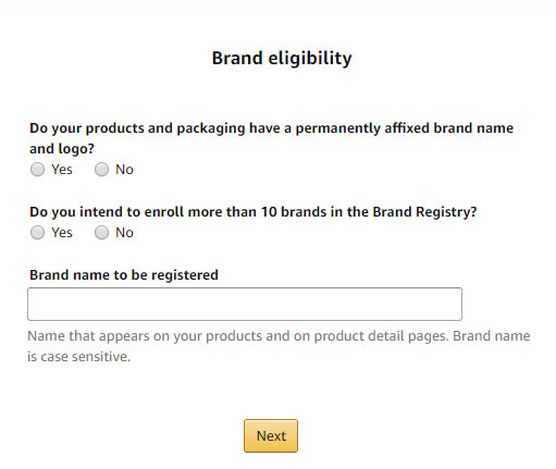 Confirm your brand eligibility.