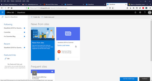 SharePoint followed site