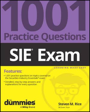 SIE Exam: 1001 Practice Questions For Dummies book cover