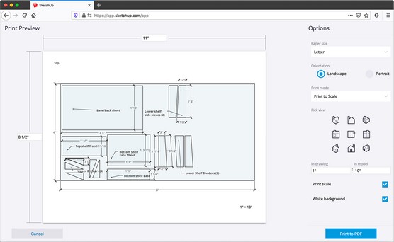 How to Print to Scale in for Web -